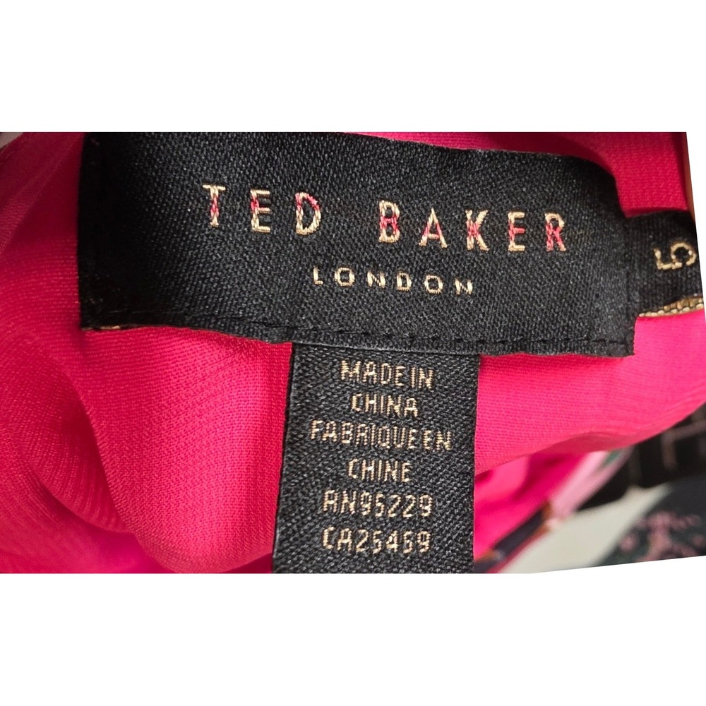 Ted Baker London Womens 12 (Ted Baker 5) Marlow Pink Floral Print Sheath Dress - Picture 14 of 15